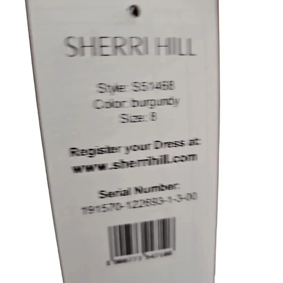 Sherri Hill Strappy holiday Mini Dress Burgundy Size 8 NWT - Picture 9 of 9